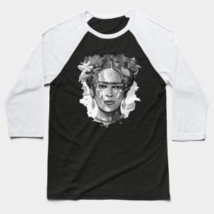 Frida Kahlo Black and White 10 Baseball T-Shirt